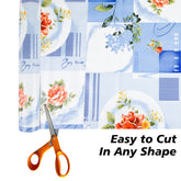 Heart Home Shelf Liner | Kitchen Cabinet Shelf Protector | Kitchen Liners for Cabinets and Drawers | Drawer Liner Mat | Flower Check Shelf Liner Roll | Cabinet Mat | 3 MTR | Blue